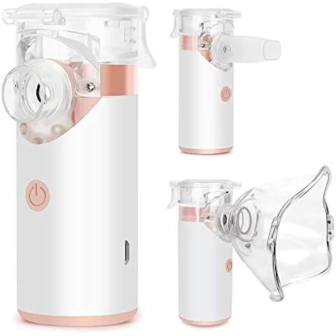 ASOMI Portable Nebulizer, Ultrasonic Mesh Nebulizer with Two Working Modes, Rechargeable Nebulizer of Cool Mist, Nebulizer Machine for Adults & Kids (Pink) Cover