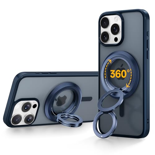 ​SYNCWIRE Soporte de Anillo Magnético para MagSafe – Rotación de 360°, Agarre de Teléfono Móvil de Doble Cara Compatible con iPhone 17 16 15 14 13 12 Pro MAX Android Accesorios MagSafe