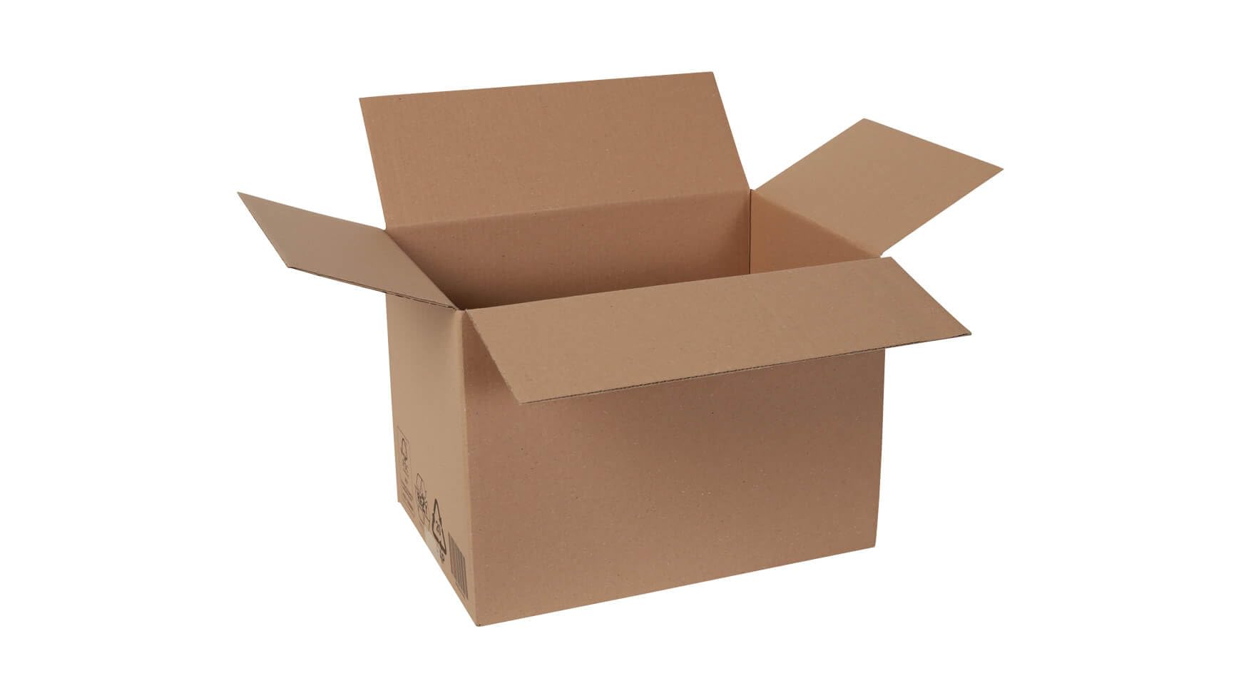 50x Versandkarton Faltkarton Hermes Paket M 356 x 256 x 262 mm Braun