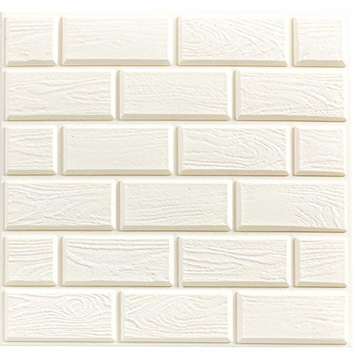 APSOONSELL 10PCS 3D Peel and Stick Wall Panels Self Adhesive Wall Sticker Foam Textured Wallpaper Stone Wall Decor for Living Room Bedroom Kitchen Bathroom