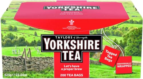 Yorkshire Tea 200 Individually Wrapped & Tagged Tea Bags