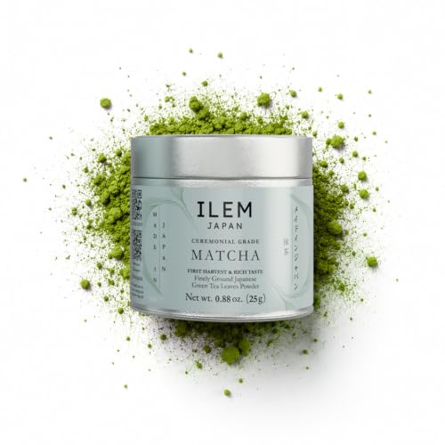Image of ILEM JAPAN Japanese Matcha Green Tea Powder 25g | First Harvest from Kagoshima | Premium Ceremonial Grade Organic Matcha Umami Taste | Antioxidants, Enhanced Metabolism Weight Management & Detox | Pure, Authentic Green Tea