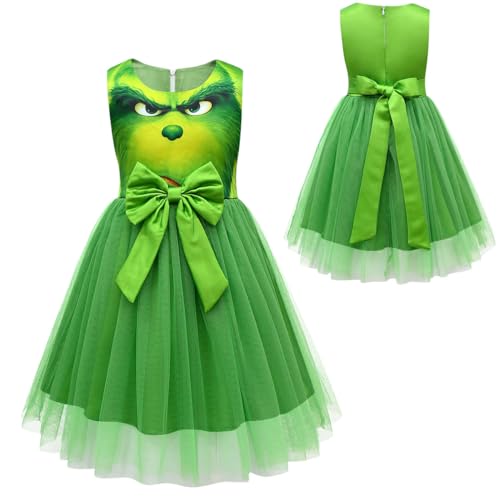 Kids Girls Princess Dress Sleeveless Cartoon Casual Dress 3-10 Years3