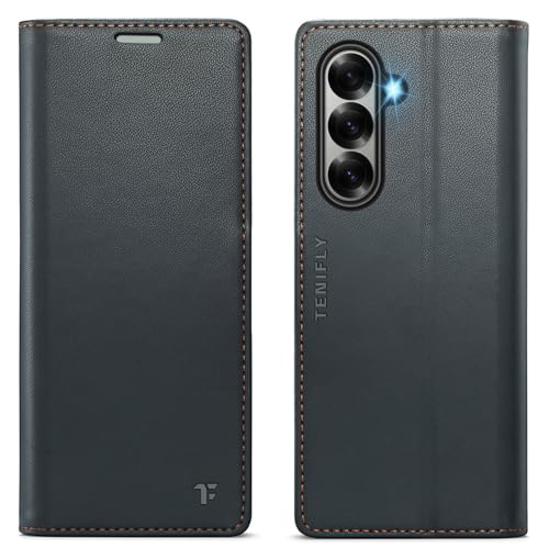 Tenifly for Samsung Galaxy Z Fold 7 Case Wallet with RFID Blocking Card Holder PU Leather Kickstand Protective Flip Phone Cover Fit for Galaxy Fold 7 8.0 Black