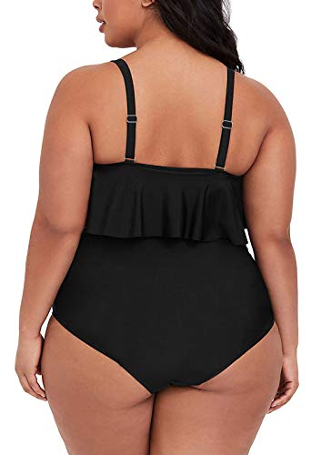 Sovoyontee Women's 2 Piece Plus Size High Waisted Swimsuit Bathing Suit2