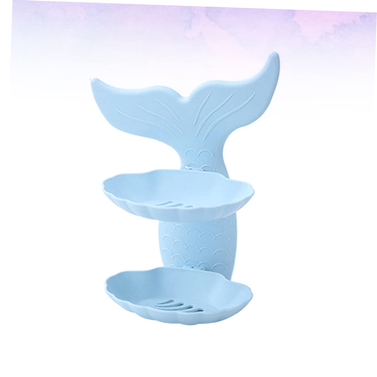 Jabonera Jabonera de Pared, jabonera con Drenaje, 1 jabonera de Doble Capa, jabonera de Pared sin perforación(Blue)
