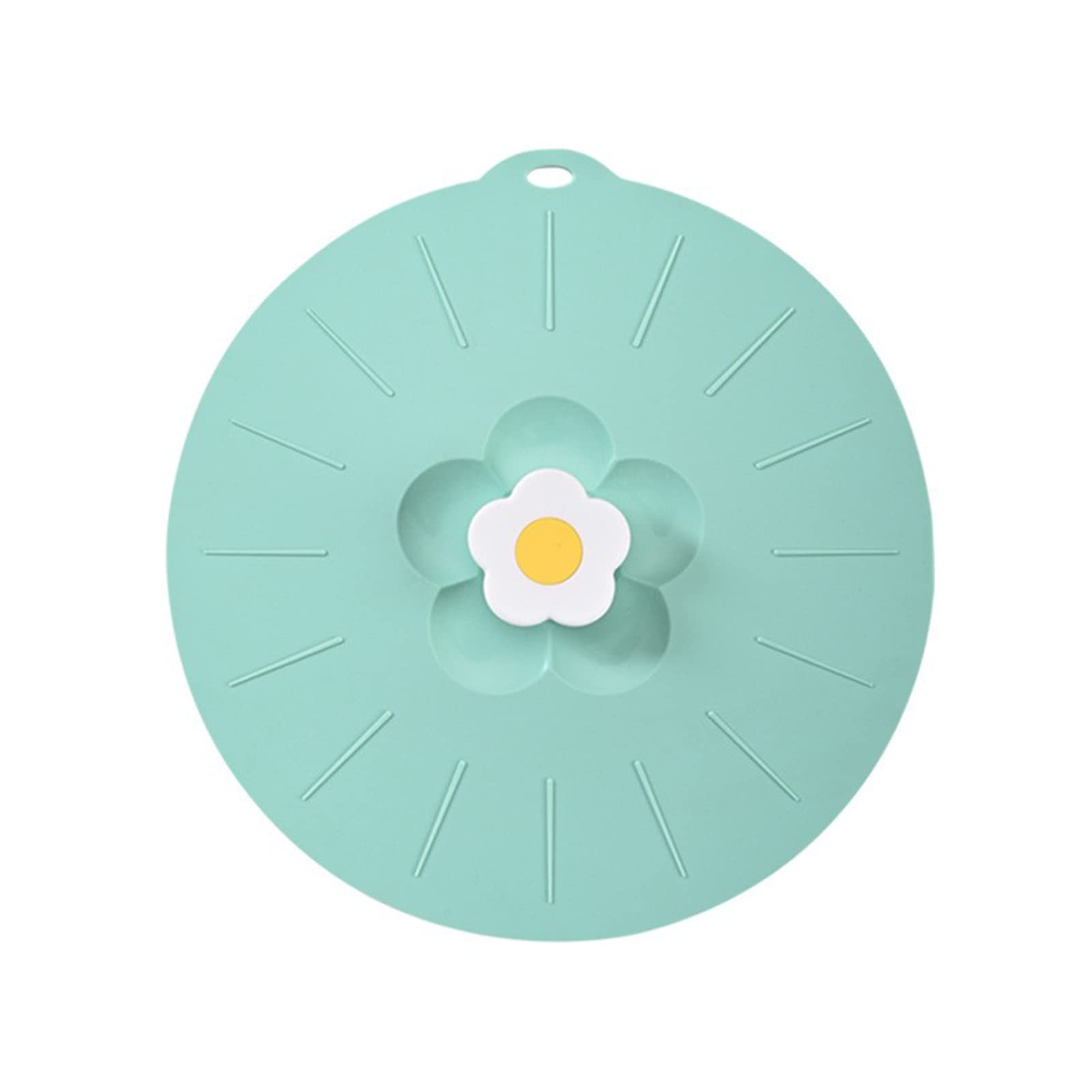 Bestalice Green Flowers Silicone Lid For Food Storage And Cooking, 20Cm Silicone Lids For Bowls And Food Covers, Silicone Fresh Lid For Pots And Pans,