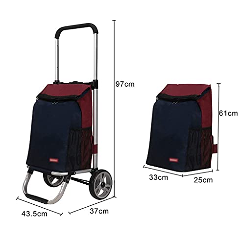 ZBBN Einkaufstrolley, Leichter Trolley, Faltbarer Praktischer Faltbarer Einkaufstrolley, Einkaufstasche, Geeignet zum… – Bild 8