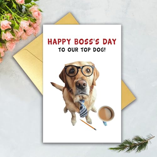 Cute Dog Boss Day Card, Funny Doggy Boss Day Card for Men Women, Boss Day Gifts, Happy Boss's Day Card, Thanks Card for Dog Lover Boss, Gift From Employees, Card For Boss Lady Boss - image 2