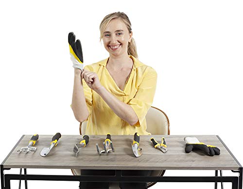Homewell 8 Piece Garden Tool Set Includes: Shears, Trowel, Transplanter, Weeder, Cultivator, Rake, Gloves & Bag - Thumbnail 6