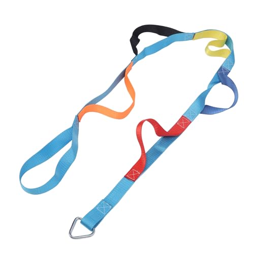 EMUKOEP Échelle de Corde d'escalade de 6,56 Pieds pour Enfants, 6 Sections, Sangle Colorée, échelle d'escalade pour Cabane dans Les Arbres en Plein Air