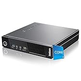 Lenovo, Mini Pc fisso i5, Ram 8 Gb, SSD 256 Gb, Wi Fi, Pc desktop i5, Computer pronto all'uso, Wi Fi, Libre Office (Ricondizionato)