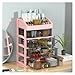 KAJHSTLOZ Drawer-Style Storage Box Transparent Storage Box Large-Capacity Desktop Clutter-Free Organizer(5-Tier-pink)