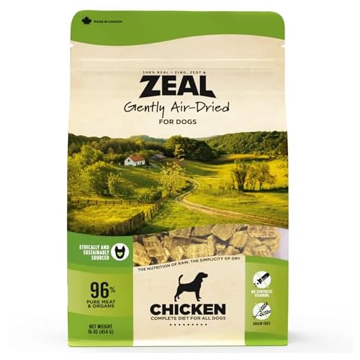 ZEAL Canada Air-Dried Chicken Recipe for Dogs - High Protein, Natural Superfoods, Nutrient Rich, No Fillers, Grain Free, Complete & Balanced (Chicken, 1 lb)