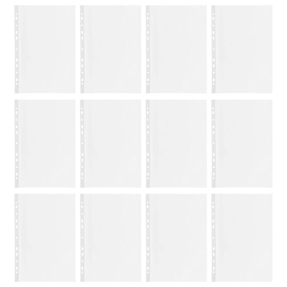 100 Stück Klarsichthüllen Robuste Dokumenten Hüllen für Ordner für Rezepte Fotos Zertifikate Schule und Büro Transparente Seitenhüllen aus Material