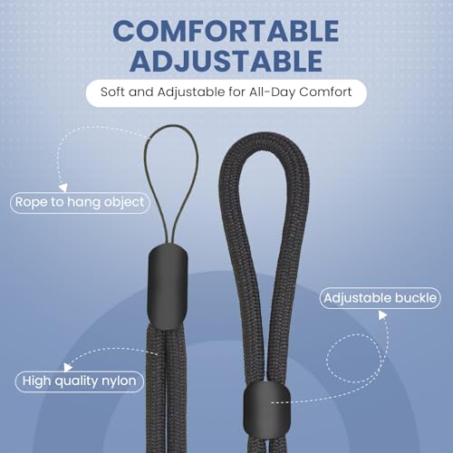 Image of Homeaura Adjustable Hand Wrist Strap Lanyard - 3 Pack, Multipurpose Nylon Wristlet Straps for Cell Phone, Keys, Cameras, ID, and USB Flash Drives