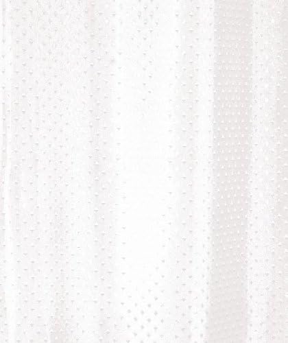 Luxxur Plus 300cm Wide x 180cm Long Superior Polyester Fabric White Diamond Shower Curtain heavier 50g Mtr weighted hem