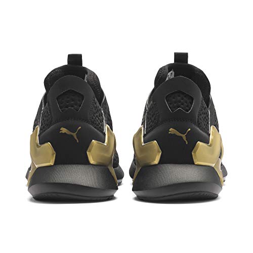 PUMA PUMA Men's Rogue X Metallic Running Shoes, Puma Black Gold, 44.5