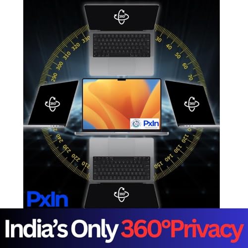 Image of Pxin 360 Privacy Guard compatible with 12.5 Inch Touch Laptop (16:9) | Privacy screen protector | Anti Glare | Anti Spy Screen | Reduces blue light | 360 degree Privacy Screen | Eye Protection