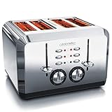 Sanft gebräunt, knusprig oder kross? Mit dem Röstgrad-Regler können Sie den Bräunungsgrad in den Stufen von 1-6 einstellen und somit genau die von Ihnen bevorzugte Bräunung erzielen. Eine Brotscheibenzentrierung stellt sicher, dass die Scheiben von beiden Seiten gleichmäßig gebräunt werden.