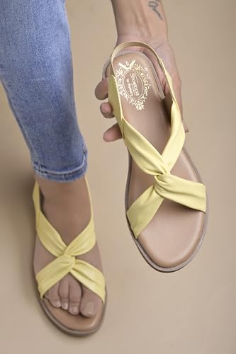 Image of Shoetopia Cross Strap Flat Sandals For Women & Girls
