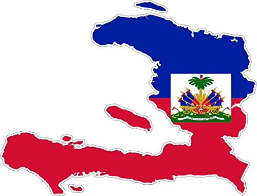 Akachafactory Autocollant Sticker adhesif Voiture Vinyle Drapeau Carte Haiti
