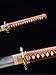HERO SWORD Top Authentic Japanese Nugui Polishing Katana Traditional Clay Tempered Damascus Folded Samurai Sword Razor Sharp Yellow Dragon Cool Sword for Mens Top Collectibles