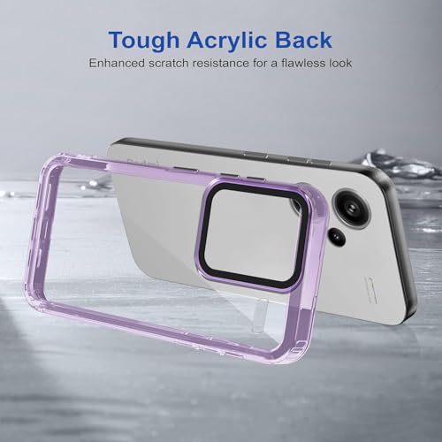 Image of NDCOM Redmi Note 13 Pro Plus Back Cover | Durable Purple Crystal Clear Case | Enhanced Grip | Textured Surface