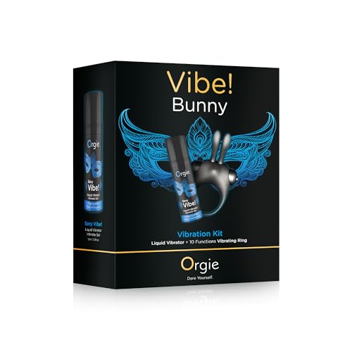 Kit vibromasseur lapin et anneau Orgie Vibe avec gel fluide stimulant 15ml