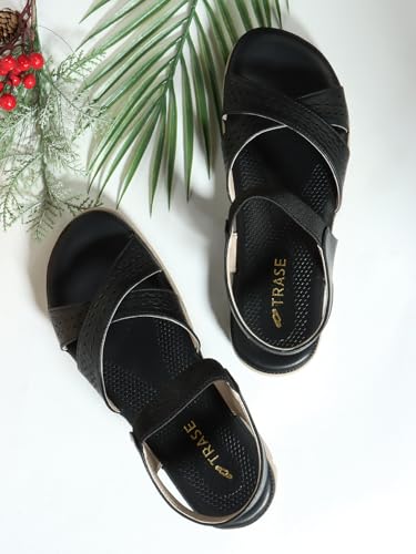 Image of TRASE Casual Flat Sandals For Women | Footwear For Woman | Flats | Women Sandals | Comfortable Sandals For Women And Girls | Softs And Stylish Sandal For Office And Daily Use