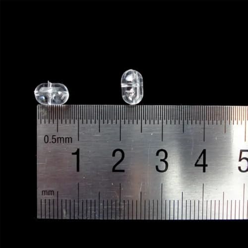 400 cuentas stop transparentes y luminosas 4.7mm/5mm miniatura 2