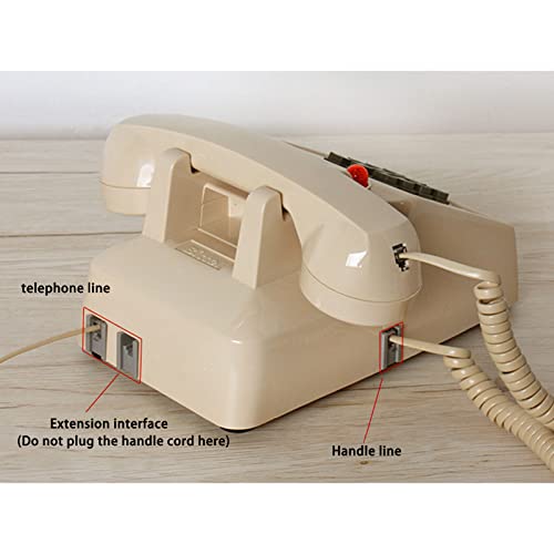 Téléphone rétro fixe vintage maison bureau avec cordon bouclé classique - 4