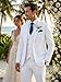Men's Suits Slim Fit, 3 Piece Regular Fit Groomsmen Suit for Men Ivory Wedding Solid Blazer Jacket Vest Pants Tuxedo Set M