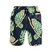 Linomo Pantaloncini da bagno da uomo tropicali foglie di palma lucertola camaleonte costume da spiaggia pantaloncini da surf ad asciugatura rapida pantaloncini da uomo, multicolore, S