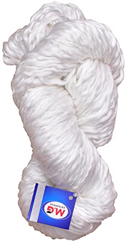 Image of M.G ENTERPRISEKnitting Yarn Thick Chunky Wool, Sumo White 400 gm Best Used with Knitting Needles, Crochet Needles Wool Yarn for Knitting. by M.G ENTERPRISE Z