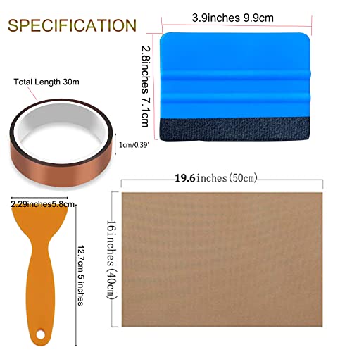 Teflon Sheet For Heat Press T Shirt Teflon Paper Heat Tape For Sublimation Heat Resistant Transfer Tape 1 Set T Shirt Alignment Ruler Guide To Center Designs With Weeding Tool For Vinyl Craft Sewing #TOP1