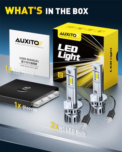 Image of AUXITO H1 LED Light Bulbs 84,000LM 6500K White, Plug and Play,2PCS