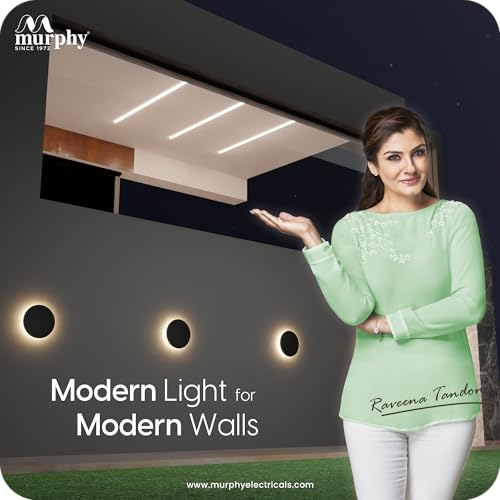 Image of Murphy 12W Black Moon LED Wall Lamp - 2-Year Warranty | Aluminium Body | Warm White Glow | Indoor /Outdoor Modern Lighting Fixture (Pack of 5)