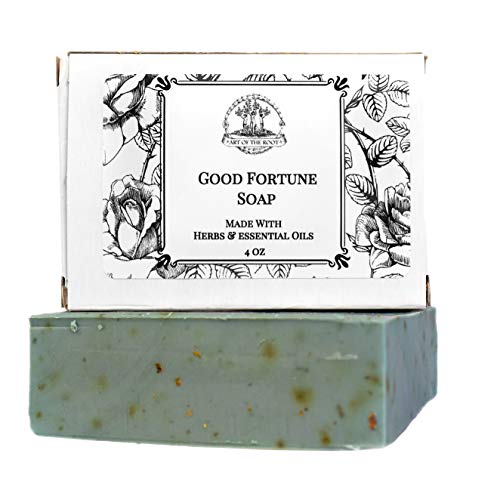 Art of the Root Good Fortune Shea Herbal Soap | with Patchouli, Sandalwood & Rose | Blessings, Luck & Prosperity Rituals | Wiccan, Pagan, Conjure, Spirituality, Magick