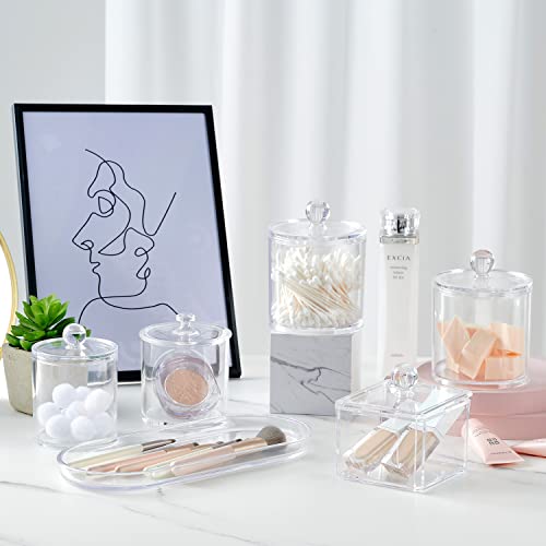 Acrylic Vanity Tray Bathroom Storage Organizer Tray , Catchall Tray，Countertop Sink Tray Dispenser ,Sturdy Holder For Cabinet, Vanity, Shelf, Cupboard, Cabinet, Or Closet Organization(2 Pack) (Clear) #TOP3