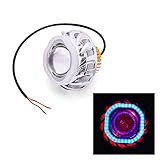 □ Material: aluminio Hjunisshkm Motocicleta LED Faro Round Angel Eyes Spot Light Fog LÁMPARA FIT Compatible with para Yamaha XT1200Z Super TENERE YZF R120 R1 R3 R5 R6 600R ahdyj (Color : A)