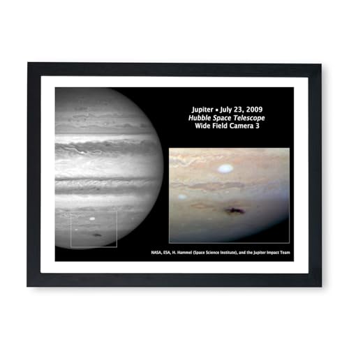 Affiche encadrée Jupiter Impact Hubble cadeau idéal passionné astronomie
