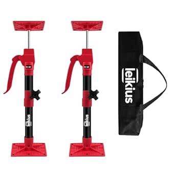 2PK Cabinet Jacks Support Pole, Adjustable 3rd Hand Support System,Telescopic Quick Support Rod for Cabinet Installation,12.4-23.6 Inches，Perfect for DIY User