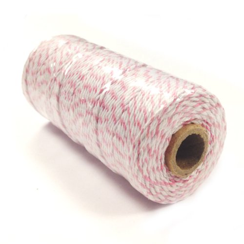 Wrapables Barbante de algodão padeiro 12 camadas, 100 metros, rosa