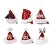 STOBOK 6Pcs Santa Hat Hair Clips, Christmas Hat Hair Accessories Santa Hat Alligator Clips Plush Pompom Hat Hair Barrettes Holiday Hair Accessories for Kids and Adults