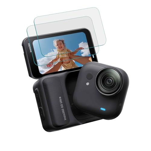 Image of POPIO Military-Grade Gorilla Tempered Glass for Insta360 GO Ultra Screen Tempered Glass | Edge-to-Edge Coverage | Pack Of 2