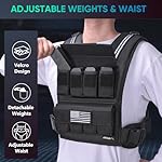 APEXUP Adjustable Weighted Vest Men 20lbs/30lbs/40lbs Weights with Reflective Stripe, Weight Vest Woman Workout Vest for Strength Training Running Walking - Image 3