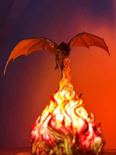 Generic Flame Breath Dragon 3D Printed LED Table Lamp - Image 2