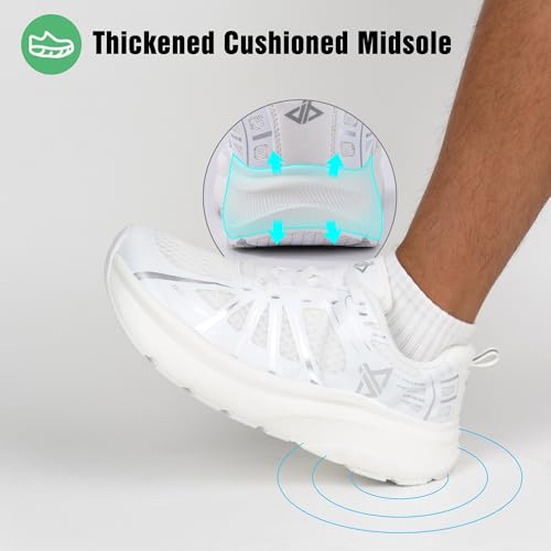 JACKSHIBO Men's Wide Toe Box Shoes Wide Width Sneakers Athletic Tennis Gym Workout Road Running Cross Training Walking Shoes Cushioned Zero Drop Platform Sneakers3