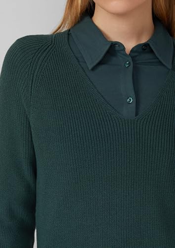 s.Oliver Damen Strickpullover – Regular Fit, V-Ausschnitt, Raglanärmel – Ansicht 5